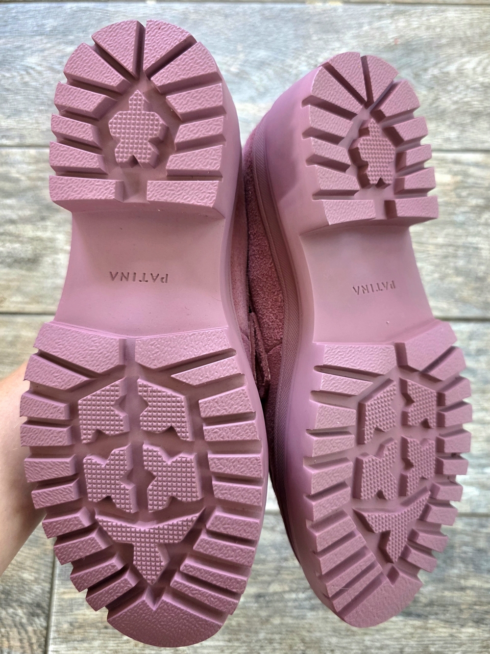 Portland LEATHER Patina ZOE Women's Pink Suede CHUNKY Loafers 6.5 - Picture 5 of 5